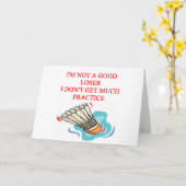 CARTE BADMINTON (Fleur jaune)