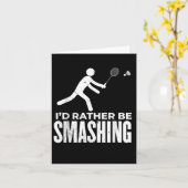 Carte Badminton à bâtonnets - Je préférerais écraser le  (Fleur jaune)