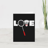 Carte Badminton - Amour (Devant)