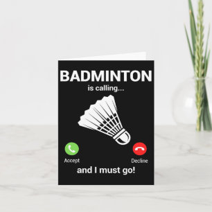 Carte Badminton appelle Badminton Lover Funny Badminton
