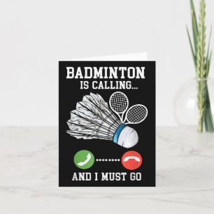 Carte Badminton Appelle, Birdie Citation