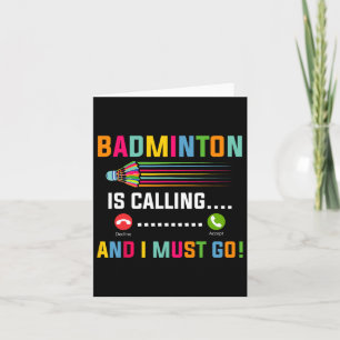 Carte Badminton Appelle Et Je Dois Aller Badminton Playe