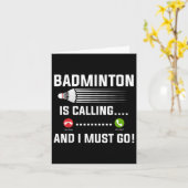 Carte Badminton Appelle Et Je Dois Aller Badminton Playe (Fleur jaune)