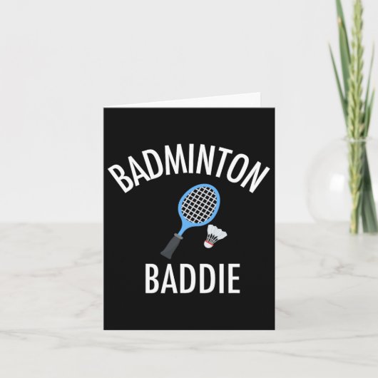 Carte Badminton Baddie Lycée Sports drôle Cadeau Shi (Devant)