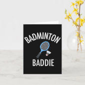 Carte Badminton Baddie Lycée Sports drôle Cadeau Shi (Fleur jaune)