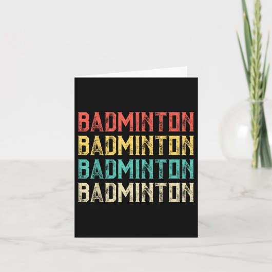 Carte Badminton, Badminton Vintage rétro (Devant)