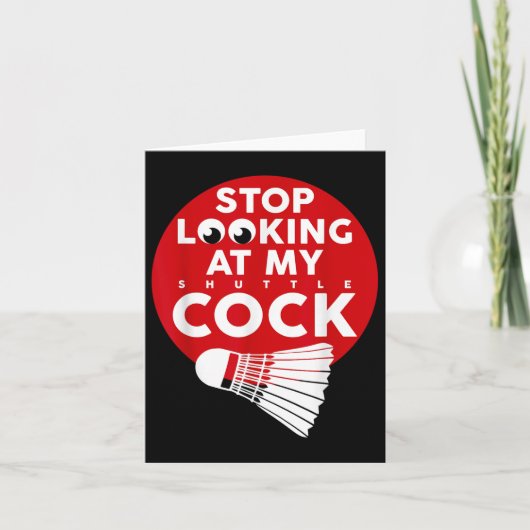 Carte Badminton Battledore Funny Shuttle T Shirt (Devant)