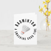 Carte Badminton_ Beau Temps, Volant de badminton (Fleur jaune)