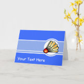 Carte Badminton bleu (Fleur jaune)