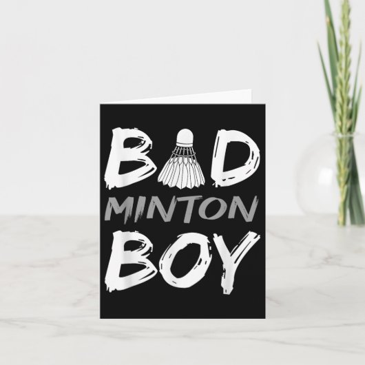 Carte Badminton Boy - Love Badminton Bad Minton Boy Men (Devant)