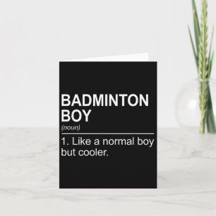 Carte Badminton Boy Noun Définition Shuttle Badminton Pl