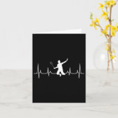 Carte Badminton Button Shuttle Badminton Player (Fleur jaune)