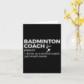 Carte Badminton Coach Définition Drôle Badminton (Fleur jaune)