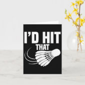 Carte Badminton Coach Shuttle Id Touché Badminton Player (Fleur jaune)