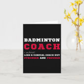 Carte Badminton Coach Sports Coaching Définition Cadeau (Fleur jaune)