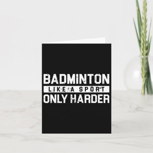 Carte Badminton Comme Un Sport Seulement Plus Harder Nav (Devant)