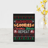 Carte Badminton Cookies Cinéma de Noël Répéter le pull (Fleur jaune)