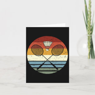 Carte Badminton - Cool Vintage Retro Sport