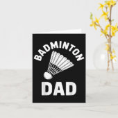 Carte Badminton Dad Shuttle Funny Badminton (Fleur jaune)