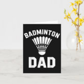 Carte Badminton Dad Shuttle Funny Badminton (Fleur jaune)