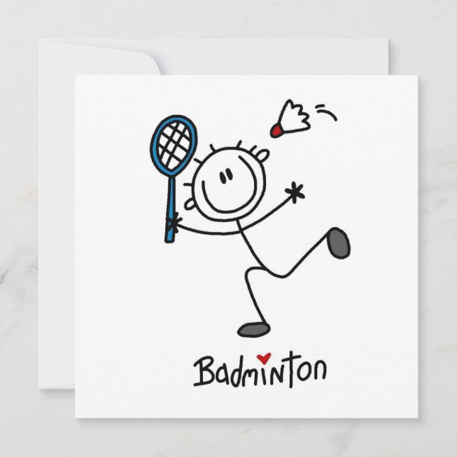 Carte Badminton de base de la figure masculine (Devant)