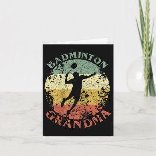 Carte Badminton des femmes Grand-mère dévêtu Badmin Vint