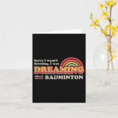 Carte Badminton Design (Fleur jaune)