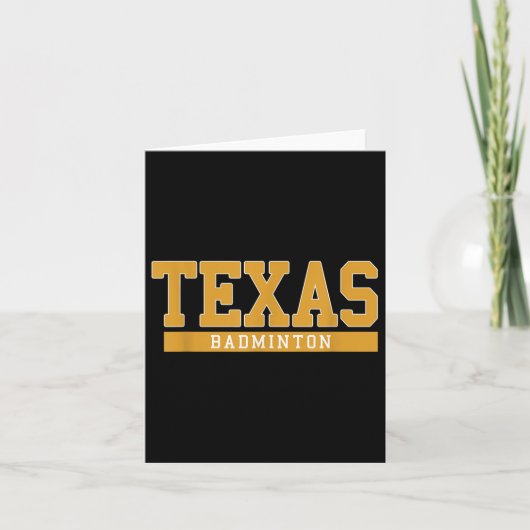 Carte Badminton du Texas (Devant)