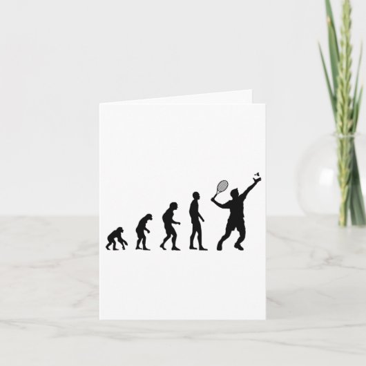 Carte Badminton Evolution Shuttle amusant (Devant)