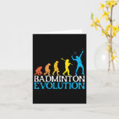 Carte Badminton Evolution Singe Badminton Joueur Badmint (Fleur jaune)