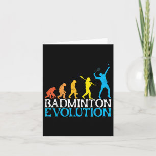 Carte Badminton Evolution Singe Badminton Joueur Badmint