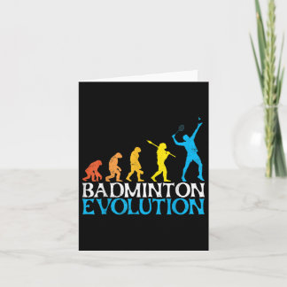 Carte Badminton Evolution Singe Badminton Joueur Badmint