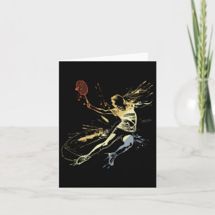 Carte Badminton Femme Grafitti Jeu De Navette Pour Fille