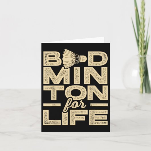 Carte Badminton For Life Badminton Player Shuttle Cross (Devant)
