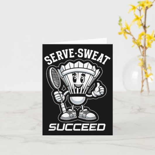 Carte Badminton Forever Cartoon Shuttle Et Racket Graphe (Fleur jaune)