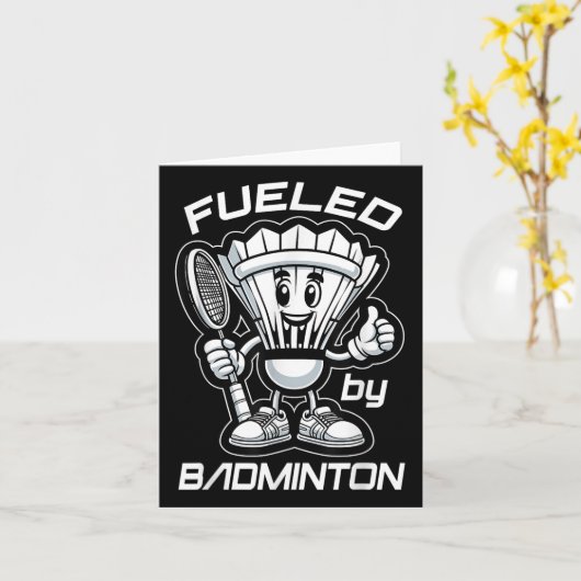 Carte Badminton Forever Cartoon Shuttle Et Racket Graphe (Fleur jaune)