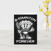 Carte Badminton Forever Cartoon Shuttle Et Racket Graphe (Fleur jaune)