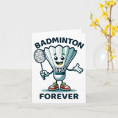 Carte Badminton Forever Cartoon Shuttle Et Racket Graphe (Fleur jaune)