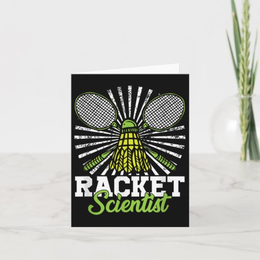Carte Badminton Gift Shuttle Racket Scientifique Badmint (Devant)