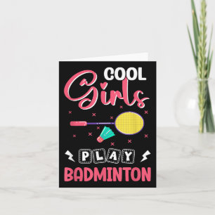 Carte Badminton Girl Shuttle Badminton Lover