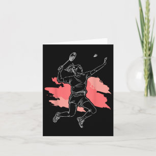 Carte Badminton Girl - Smash Shuttle Sports d'Athlète