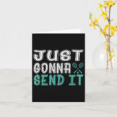 Carte Badminton, Je Vais Juste L'Envoyer Ls (Fleur jaune)