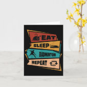 Carte Badminton Jeu Répéter Shuttle Retro Badminton Joue (Fleur jaune)