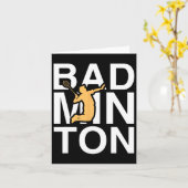 Carte Badminton Joueur de Badminton (Fleur jaune)