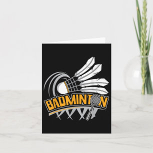 Carte Badminton - Joueur de Badminton Navette Birdie
