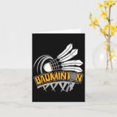 Carte Badminton - Joueur de Badminton Navette Birdie (Fleur jaune)