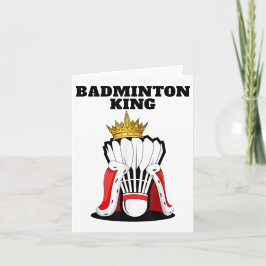 Carte Badminton King _ Mens Badminton Player Shirt Boys (Devant)