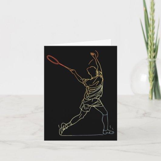 Carte Badminton Ligne Art Sports d'intérieur  (Devant)