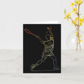 Carte Badminton Ligne Art Sports d'intérieur  (Fleur jaune)