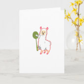 Carte Badminton Llama (Fleur jaune)